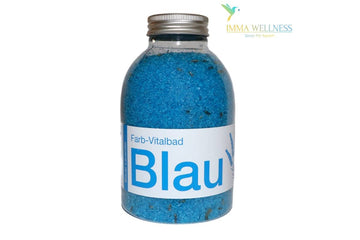 Farb-Vitalbad Blau (Lavendel) Flasche, 500g